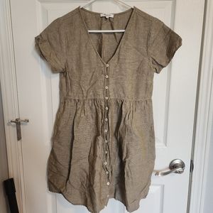 Madewell Linen Blend Dress